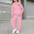 thumbnail image 3 of Boy's Girl's Trendy Dance Sweatsuits 2 Piece Kids Sports Hoodie Sweatshirts and Jogger Trackpants Running Exercise Set,Pink 2-3 Years, 3 of 4
