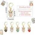 thumbnail image 2 of 20 Pcs 5 Colors Owl Stitch Markers Alloy Enamel Crochet Charms Stitch Marker Knitting DIY Gift for Knitting Weaving Sewing Accessories Quilting Jewelry Making for DIY, 2 of 9