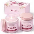 thumbnail image 2 of PYAN-Scented Candles for Women, Soy Candles for Home Scented, Candle Gift Set with Lavender & Vanilla Scents, 2 Pack Aromatherapy Candle for Relaxing, Stress Relief & Home Decor, 2 of 3