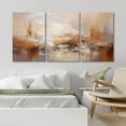 thumbnail image 3 of PixonSign Canvas Print Wall Art Set Vibrant Red & Orange Paint Stroke Landscape Abstract Shapes Illustrations Modern Art Geometric Mid-Century Modern Cozy for Bedroom - 24"x36"x3, 3 of 5