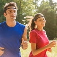 thumbnail image 3 of 8 piezas de diademas deportivas finas elásticas antideslizantes para la cabeza, diadema para correr, fútbol, hacer yoga y otros ejercicios (negro) JFHHH pequeña, 3 of 4