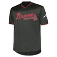 thumbnail image 2 of Men's Profile Charcoal Atlanta Braves Big & Tall Pop Fashion Jersey, 2 of 3