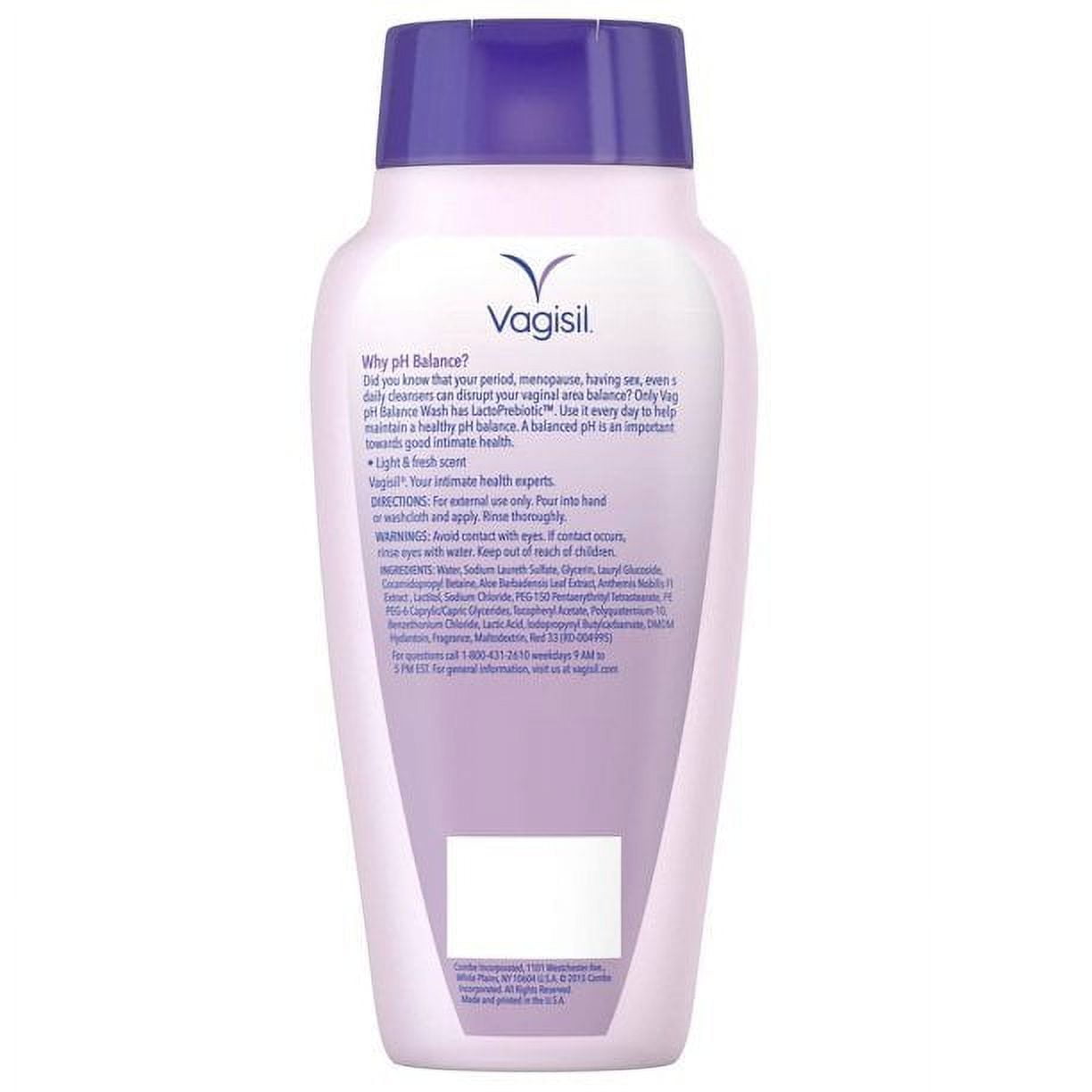 Vagisil Hypoallergenic PhBalance Dye-Free Daily Intimate Wash, 12oz, 4-Pack