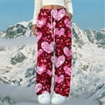 thumbnail image 3 of Flannel Pajama Pants Women Fluffy Fleece Lounge Pants Fuzzy Warm Pj Bottoms Cute Love Heart Graphic Loungewear Pant, 3 of 4