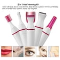 thumbnail image 4 of Máquina de afeitar eléctrica multifuncional para dar forma a las cejas, 5 piezas, para mujeres, para depilación de axilas, kit de herramientas faciales, 4 of 9