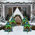 thumbnail image 5 of Outdoor Solar Powered Artificial Christmas Tree with Multicolored LED Lights Weather Resistant Holiday Decoration for Yard Garden Lawn Pathway Party, 5 of 8