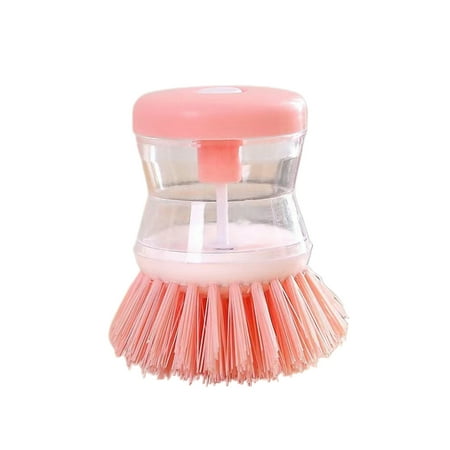 

ASNOUIFU Brush for Kitchen Pot Washing Household Pressing Fluid Container Automatic Refilling Holder