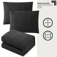 Sharper Image 3Piece Black Down Alternative Comforter Set, Full