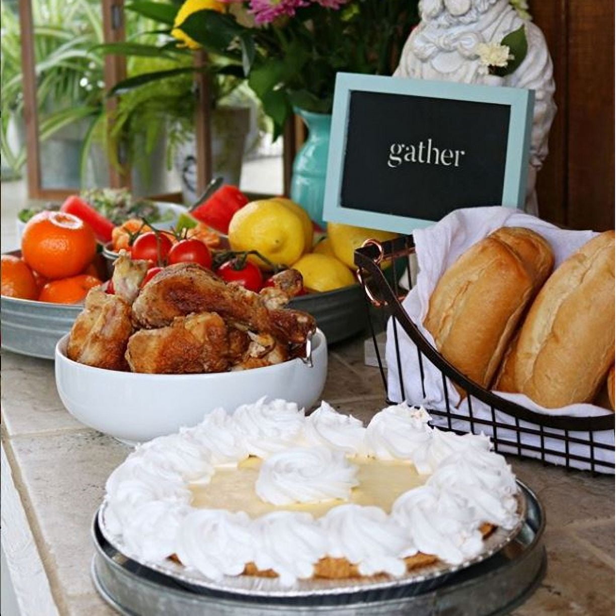Better Homes & Gardens- White Round Porcelain Serve Bowl