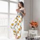 thumbnail image 5 of Balery Cute Duck With Headphone Pantalones de pijama para mujer, pijamas ultraligeros, pantalones de estar por casa-Small, 5 of 6