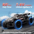 thumbnail image 4 of AUOSHI Upgraded 1:18 RC Car Remote Control Truck – 30MPH 4WD High Speed Toy for Boys with Metal Shaft, Alloy Differential, Dual Batteries, TPR Tires, Shock Absorbers, Gift for Kids & Beginners, 4 of 10