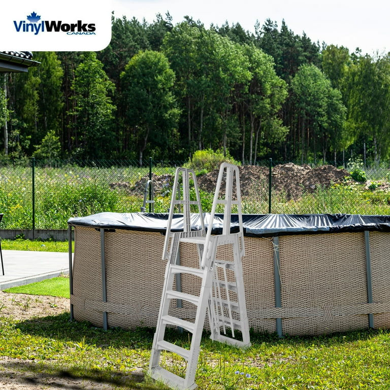 Vinyl Works SLAW Slide Lock A-Frame Above Ground Pool Ladder