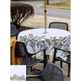 thumbnail image 4 of Outdoor Tablecloth with Umbrella Hole and Zipper, Purple Flowers Square Table Cloth 60x60 Inch Waterproof Tablecloth, Botanical Watercolor Wildflowers Floral Picnic Table Cover for Patio Camping, 4 of 7