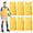 Adult Plus Size, variant on 6 Pack Soccer Pinnies For Sports Soccer Mesh Basketball Jerseys Children Adult- Yellow-Adult Plus Size-65*61Cm