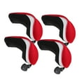 thumbnail image 2 of 4Pcs Premium Hybrid Golf Club Headcovers with Interchangeable Number Red, 2 of 8