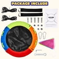 thumbnail image 3 of Heromate 48 inch Multicolor Saucer Swing, Larger Swing for Whole Family, 900lbs Weight Capacity, with Adjustable Hanging Straps, 3 of 7