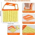 thumbnail image 2 of 4pcs Window Venetian Blind Cleaner Duster Tool,Blind Duster for Cleaning,Microfiber 7Finger Duster Brush Dusting Cleaner Tool for Window Shutters Air Conditioner Vinyl Wood Blinds,with 4 Cloth Cover, 2 of 7