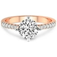 thumbnail image 3 of Round Shape 4 Carat IGI Certified Lab Grown Diamond Ring | 14K Rose Gold | Sara Tapered Eternity Lab Diamond Engagement Ring | FG-VS1-VS2 Quality Friendly Diamonds, 3 of 5