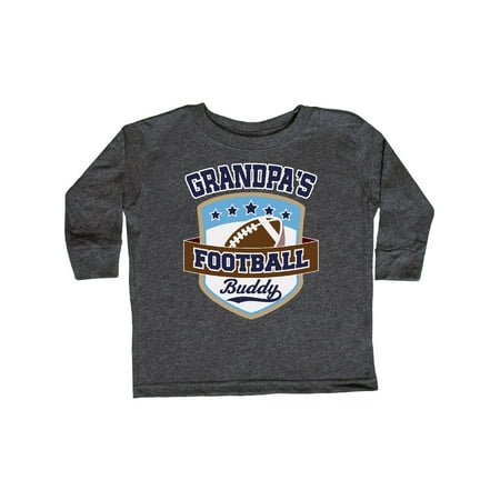 

Inktastic Grandpa Football Buddy Outfit Gift Toddler Boy or Toddler Girl Long Sleeve T-Shirt