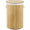 Round Bamboo Hamper, Natural