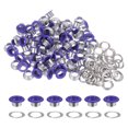 thumbnail image 1 of Unique Bargains 100PCS Grommets Eyelets 3/10 Inch (8mm) ID Hole Metal Self Backing Eyelet with Washers for Leather Purple, 1 of 7