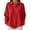 Red, variant on Womens Polo Shirts Long Sleeve Waffle Knit Button Down Shirt Casual Loose Fit V Neck Tunic Tops M