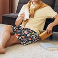 thumbnail image 6 of Rocae Autumn Fox Owl for Men's Soft Sleep Pajama Shorts, Waistband and Pockets, 6 of 9
