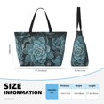 thumbnail image 5 of KLL Blue Color Cactus Print Large Beach Tote Bag Women Waterproof Sandproof Zipper Beach Tote Bag for Pool Gym Grocery Travel with Wet Pocket, 5 of 7