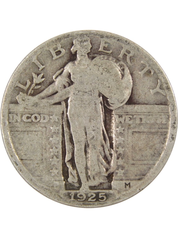 Collectible 1925 Standing Liberty Silver Quarter Circulated 25c Coin Collectible