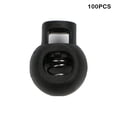 thumbnail image 4 of Jumpingount 100 piezas, tapón de plástico, cordón de zapato, bloqueo de cordón, cordón de cuerda de resorte de doble orificio único, cordón Accesorios de disfraces negro 8 2.2*1.75, 4 of 6