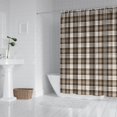 thumbnail image 2 of Brown and White Checkerboard Checkered Pattern Shower Curtain 72"x72" ,Bathroom Decorative Shower Curtains Set with 12 Hooks,Modern Waterproof Washable Shower Curtain, 2 of 6