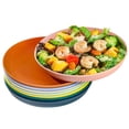 thumbnail image 2 of Cereal Plates 8 Pieces, Unbreakable Wheat Straw Plates, Microwave and Dishwasher Safe Reusable Bowls Set, for Ramen, Soup, Salad and more (9inch Multicolor), 2 of 5