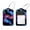 multicolored 3, variant on Space Galaxy Music Note Luggage Tags with Stainless Steel Loop, 2 Pack Luggage Tag Holders for Travel Luggage Baggage Identifier