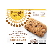 Simple Mills Soft Baked Almond Flour Bars, Peanut Butter Chocolate Chip, 5 Count