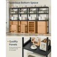 thumbnail image 2 of Kitchen Bakers Rack with Power Outlet, 4-Tier Coffee Bar Table with Adjustable Shelf, Mini Fridge Shelf, 15.7 x 23.6 x 66.9 Inches, Ink Black, 2 of 9