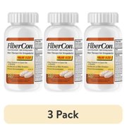 (3 pack) FiberCon Fiber Therapy Coated Caplets, Safe, Simple & Comfortable Insoluble Fiber for Bowel Irregularity, Comfortable Constipation Relief with No Gas or Bloating, 140 Caplets