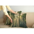 thumbnail image 2 of Ambesonne Nature Throw Pillow Cover 2 Pack, Summertime Countryside, 18", Green Beige Black, 2 of 5