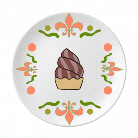 

Chocolate Oatmeal Sweet Ice Flower Ceramics Plate Tableware Dinner Dish