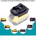 thumbnail image 3 of DM18M Adaptador de Batería con Toma de Carga USB para Batería de Litio de 20V y Milwaukee de 18V M18 Convertida en Batería Makita de 18V BL1830 BL1840 BL1850 (Solo Adaptador), 3 of 15
