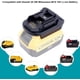thumbnail image 3 of DM18M Adaptador de Batería con Toma de Carga USB para Batería de Litio de 20V y Milwaukee de 18V M18 Convertida en Batería Makita de 18V BL1830 BL1840 BL1850 (Solo Adaptador), 3 of 15