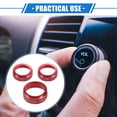 thumbnail image 2 of Unique Bargains 3 Pcs Anneau de Bouton de Commande de Volume Audio pour Climatiseur Intérieur pour Dodge Dart 2012-2018 Rouge, 2 of 8