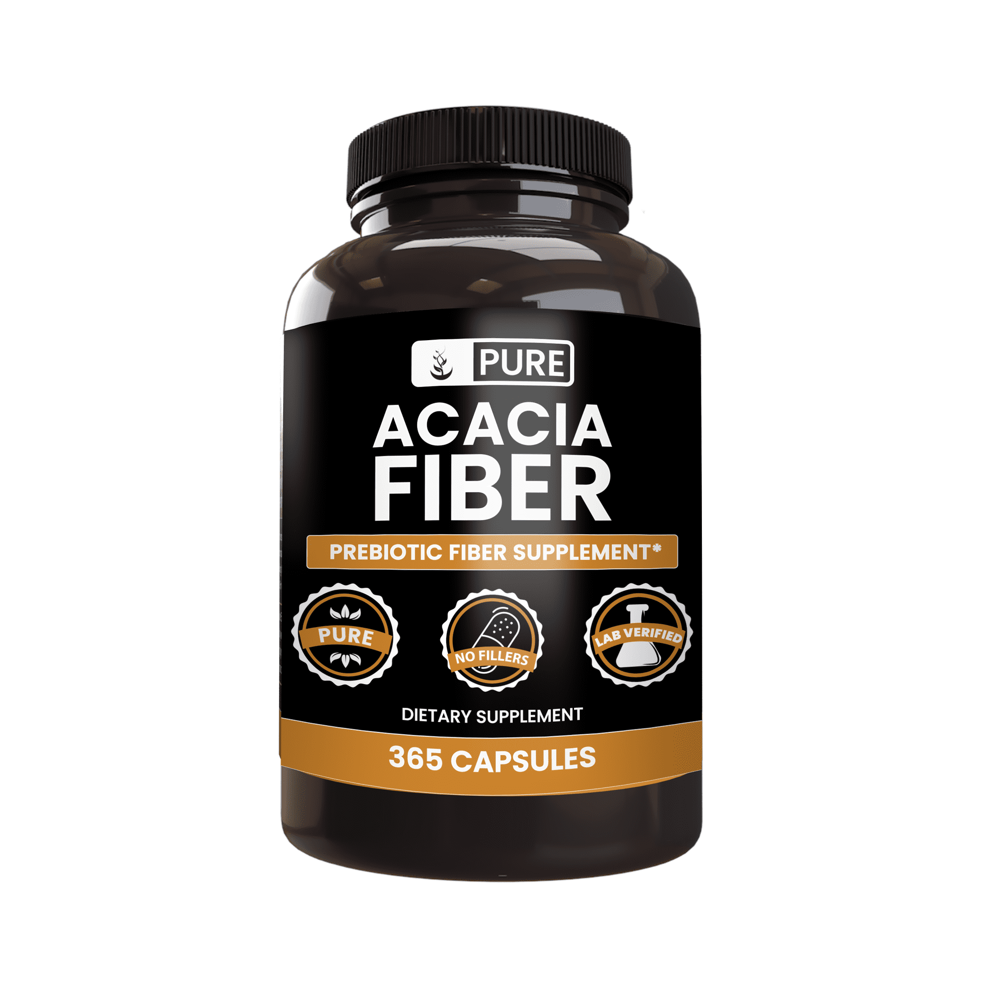 Pure Original Ingredients Acacia Fiber 365 Capsules No Magnesium Or Rice Fillers, Always Pure, Lab Verified