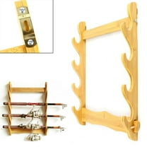 TOOL1SHOoo 4-Slot Rifle Long Knife Gun Rack Wall-Mounted Holder Display Bamboo Firearm Storage