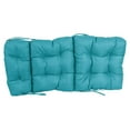 thumbnail image 2 of 22-inch by 45-inch Spun Polyester Solid Outdoor Tufted Chair Cushion Blue-Color, 2 of 2