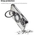 thumbnail image 5 of Entronix Magnetic Clear Case for iPhone 16 Pro, Built-in Kickstand Ring Shockproof Bumper, Black, 5 of 7
