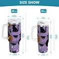 thumbnail image 6 of Yayeee 30oz Stainless Steel Tumbler with Straw and Handle Double-Wall Insulated Travel Water Bottle, Halloween Cats, 6 of 8