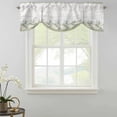thumbnail image 2 of Tie Up Valances for Windows, Sage Green Shell Adjustable Valance Curtains Window Treatment for Living Room, Coastal Nautical Seahorse Conch Coral Rod Pocket Kitchen Curtains & Drapes 42x18 Inch, 2 of 9