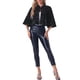 thumbnail image 2 of Chaquetas de lentejuelas INSPIRE CHIC para mujeres, capa de terciopelo, boleros brillantes, talla XL, negro, 2 of 6