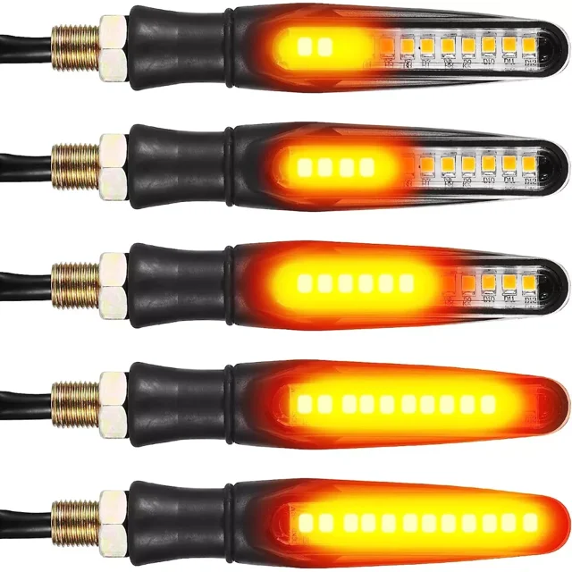 4 Pz Secuencial Motocicleta Direccionales Led Indicador 12v