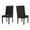 Dark Charcoal/Brown, variant on GDF Studio Apaloosa Contemporary Tufted Dining Chairs, Set of 2, Midnight Black Faux Leather and Brown